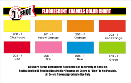 one shot paint - color chart